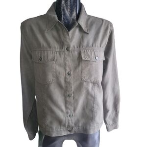 Northern Reflections Dark Olive Green Button Up Shirt M